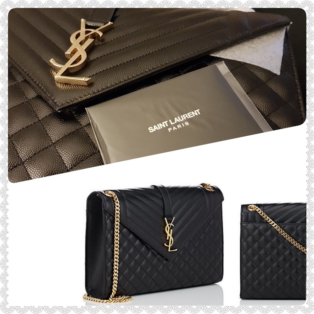 NEW🌹SaintLaurent Monogram Large Leather Chain Bag